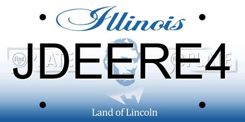 JDEERE4 Illinois License Plate