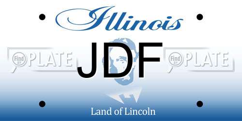 JDF Illinois License Plate