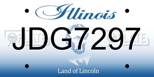 JDG7297 Illinois License Plate