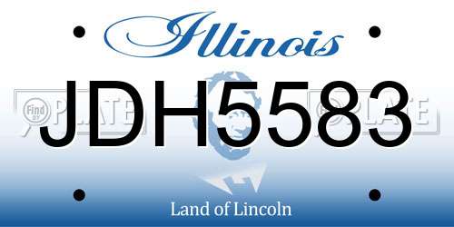 JDH5583 Illinois License Plate