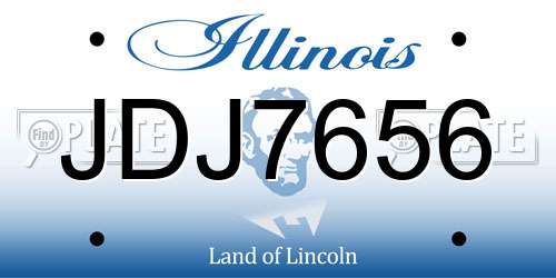 JDJ7656 Illinois License Plate