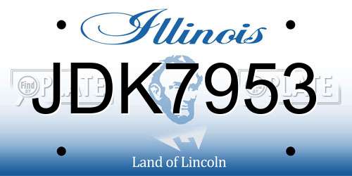 JDK7953 Illinois License Plate