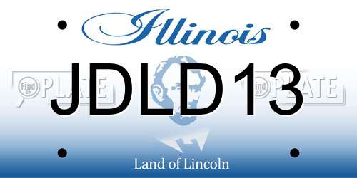 JDLD13 Illinois License Plate