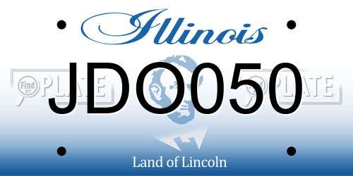 JDO050 Illinois License Plate