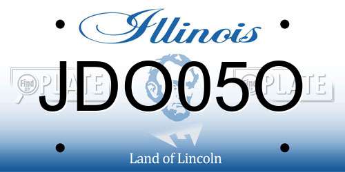 JDO05O Illinois License Plate