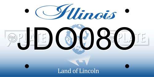 JDO08O Illinois License Plate