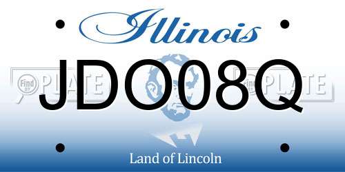 JDO08Q Illinois License Plate