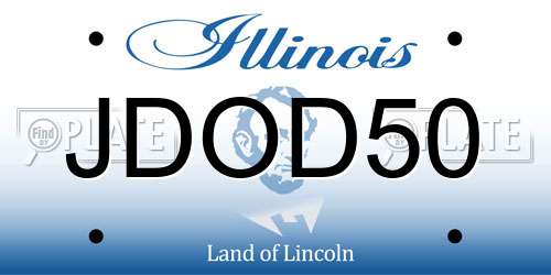 JDOD50 Illinois License Plate