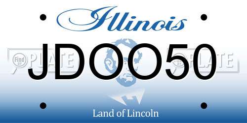 JDOO50 Illinois License Plate