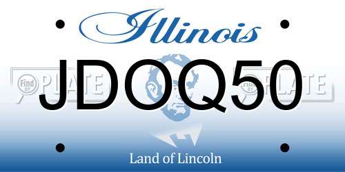 JDOQ50 Illinois License Plate