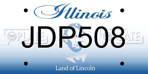 JDP508 Illinois License Plate
