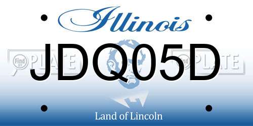 JDQ05D Illinois License Plate
