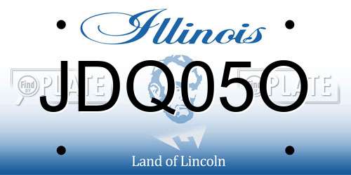 JDQ05O Illinois License Plate