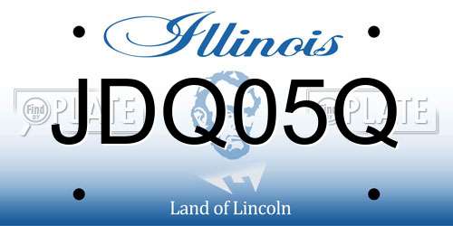 JDQ05Q Illinois License Plate