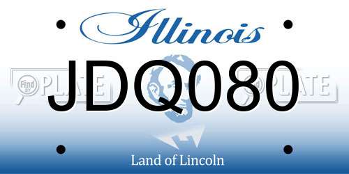 JDQ080 Illinois License Plate