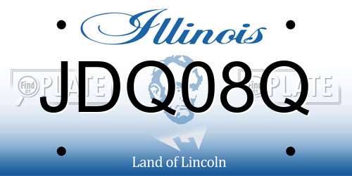 JDQ08Q Illinois License Plate