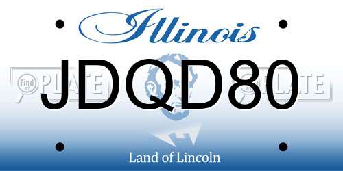 JDQD80 Illinois License Plate