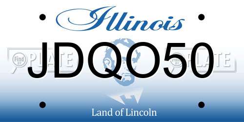 JDQO50 Illinois License Plate