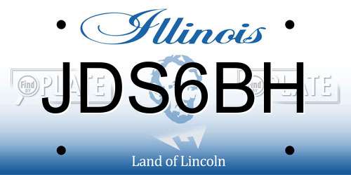 JDS6BH Illinois License Plate