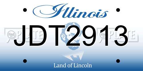 JDT2913 Illinois License Plate