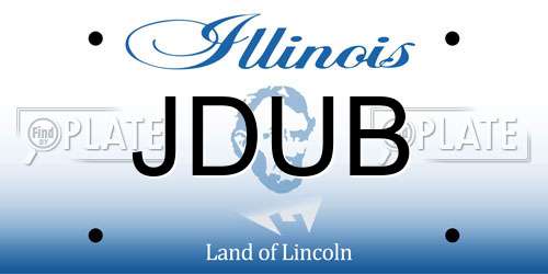 JDUB Illinois License Plate