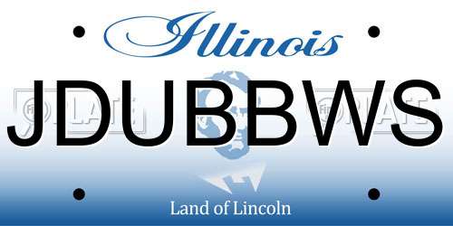JDUBBWS Illinois License Plate