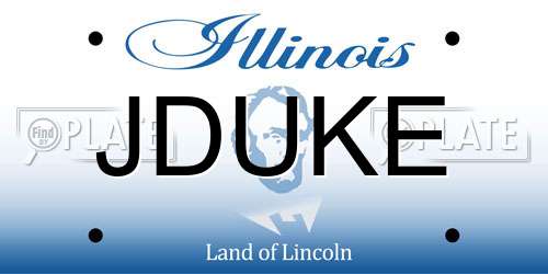 JDUKE Illinois License Plate