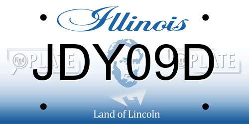 JDY09D Illinois License Plate