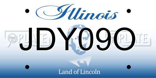 JDY09O Illinois License Plate