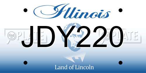JDY220 Illinois License Plate