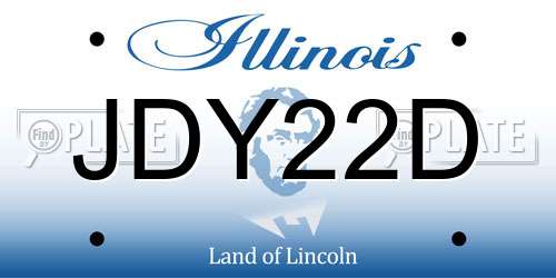 JDY22D Illinois License Plate