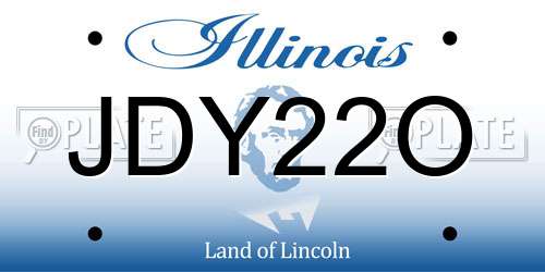 JDY22O Illinois License Plate