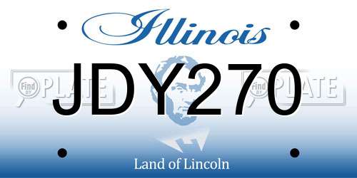 JDY270 Illinois License Plate