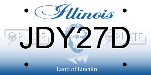 JDY27D Illinois License Plate