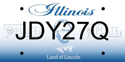 JDY27Q Illinois License Plate