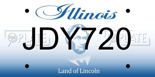 JDY720 Illinois License Plate
