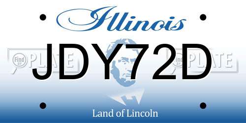 JDY72D Illinois License Plate