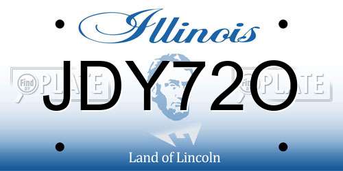 JDY72O Illinois License Plate