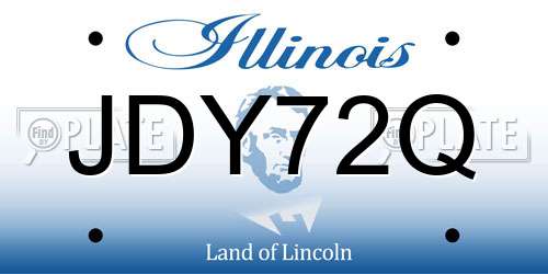 JDY72Q Illinois License Plate