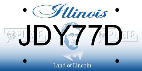 JDY77D Illinois License Plate