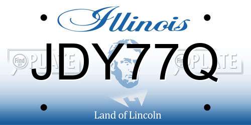 JDY77Q Illinois License Plate