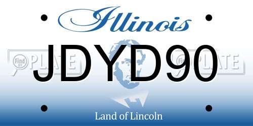 JDYD90 Illinois License Plate