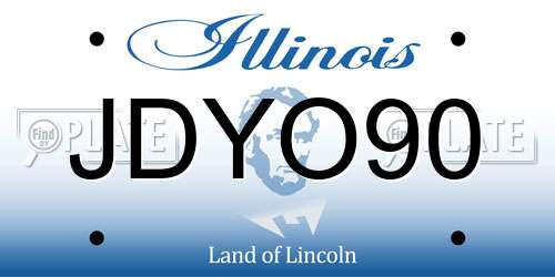 JDYO90 Illinois License Plate