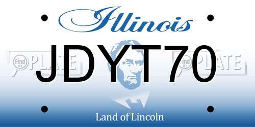 JDYT70 Illinois License Plate