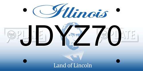JDYZ70 Illinois License Plate