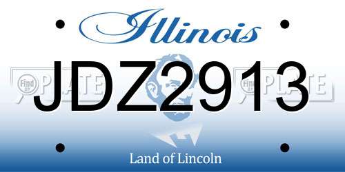 JDZ2913 Illinois License Plate