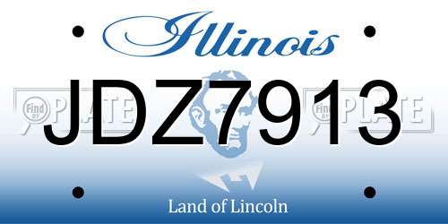 JDZ7913 Illinois License Plate
