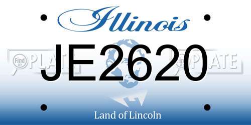 JE2620 Illinois License Plate