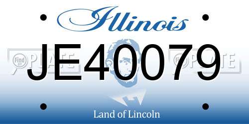 JE40079 Illinois License Plate