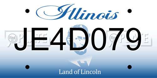 JE4D079 Illinois License Plate